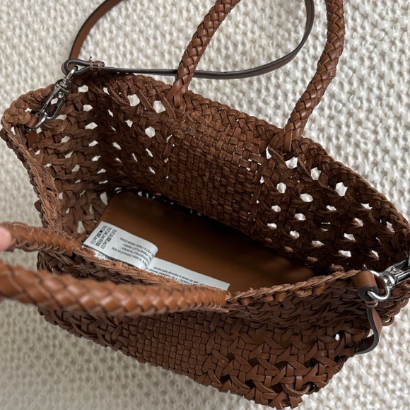 Zara Brown Woven Summer Handbag - Picture 4 of 8
